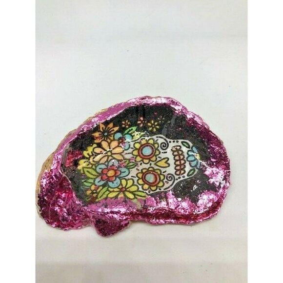 Handmade Oyster Art Shell Trinket Vanity Ring Dish - Picture 1 of 5